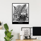 Thema van de  schrijver 2 Kleur mij Poster (Thuiskantoor)