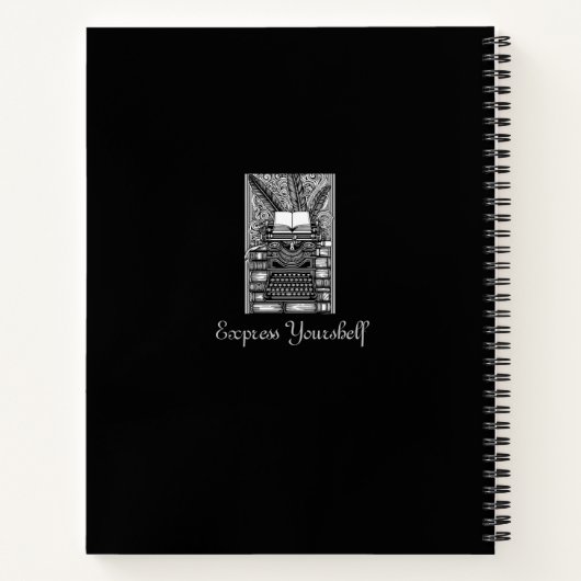 Thema van de schrijver 3 kleur me notitieboek (Achterkant)