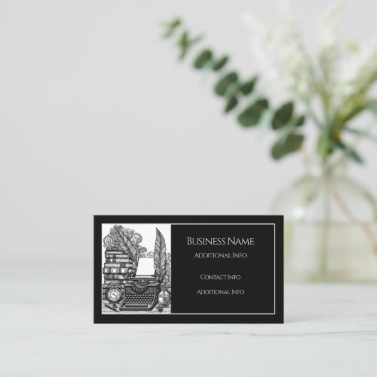 Thema van de  schrijver visitekaartje (Staand voorkant)