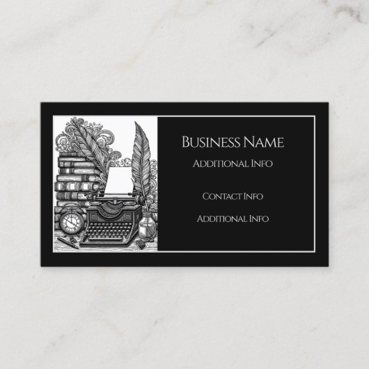 Thema van de  schrijver visitekaartje (Voorkant)