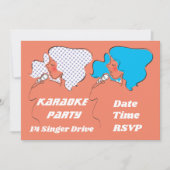 Thema van de zingerretro-partij Karaoke Kaart (Voorkant)