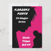 Thema van de zingerretro-partij Karaoke Kaart (Voorkant)