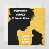 Thema van de zingerretro-partij Karaoke Kaart (Voorkant)