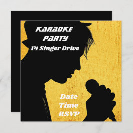 Thema van de zingerretro-partij Karaoke Kaart