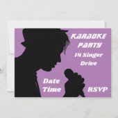 Thema van de zingerretro-partij Karaoke Kaart (Voorkant)