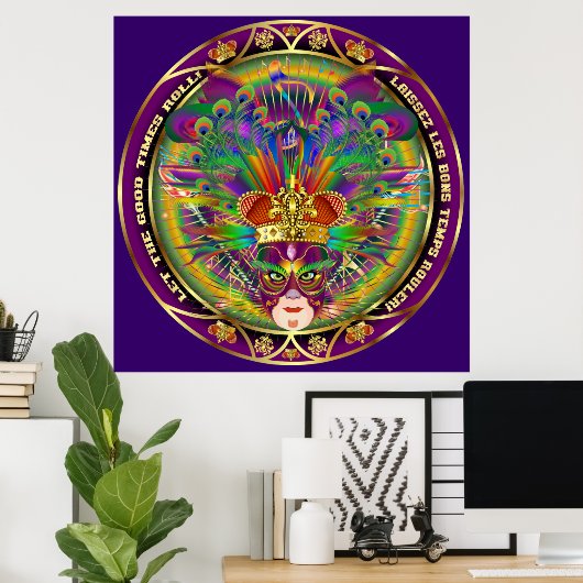 Thema van feestpartij: Uitzicht notities Poster (Thuiskantoor)