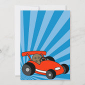 Thema van GoCart Birthday Party Kaart (Achterkant)