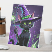 Thema van Halloween Cat Reclamebord Met Voetstuk (Insitu)