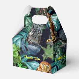 Thema van het feest van de nacht bedankdoosjes