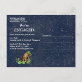 Thema van het feest van de nacht uitnodiging briefkaart (Achterkant)