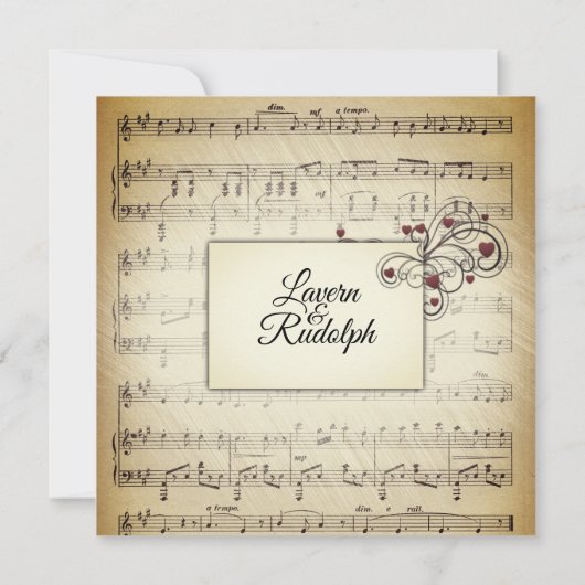 Thema van het heten- en Antiek-bladeconcert Kaart (Achterkant)