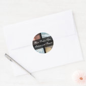 Thema van het luxe kuuroord ronde sticker (Envelop)