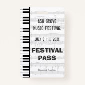 Thema van het Piantoetsenbord van het festival Badge (Voorkant)