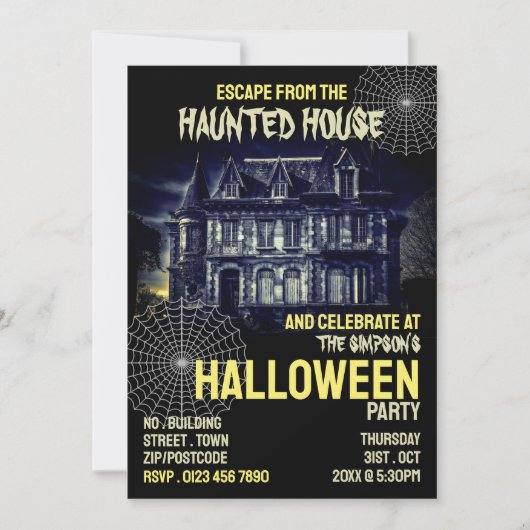 Thema van het spookhuis, Escape Room, Halloween Pa Kaart (Voorkant)