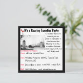 Thema van het verbod op roaring twwenties kaart (Staand voorkant)