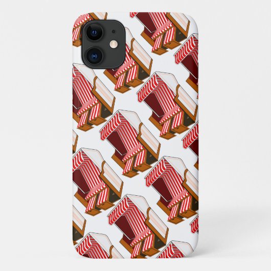 Thema van rode en witte doorsnee Case-Mate iPhone case (Achterkant)