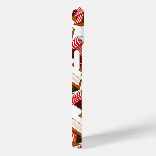 Thema van rode en witte doorsnee Case-Mate iPhone case (Achterkant / Rechts)