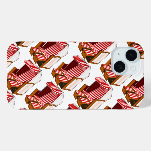 Thema van rode en witte doorsnee Case-Mate iPhone case (Achterkant (horizontaal))