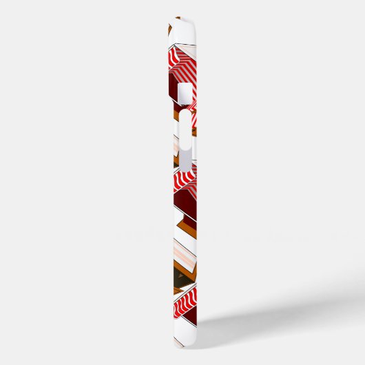 Thema van rode en witte doorsnee Case-Mate iPhone case (Achterkant / Links)