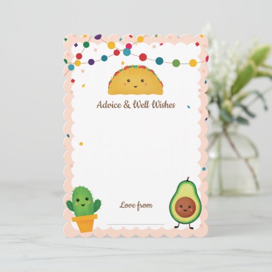 Thema van Taco Fiesta Advice & Well wil baby I Kaart (Staand voorkant)