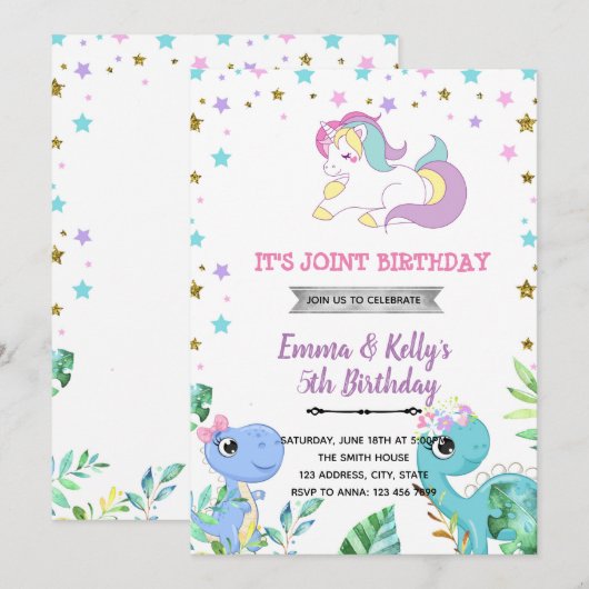 Thema van Unicorn dragon Kaart (Voorkant / Achterkant)