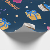 thema verjaardag cadeaupapier (Hoek)