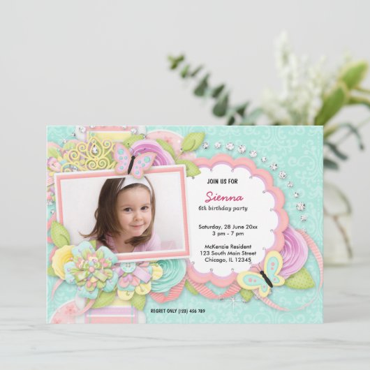 thema  verjaardag kaart (Staand voorkant)