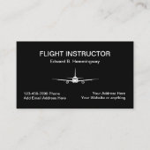 Thema vlieginstructeur visitekaartje (Voorkant)