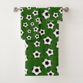 Thema voetbal sportpatroon handdoek set (Insitu)