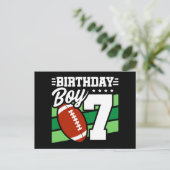 Thema voetbalfeest 7 jarige briefkaart (Staand voorkant)