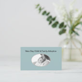 Thema voor adoptie van kinderen en gezinnen visitekaartje (Staand voorkant)