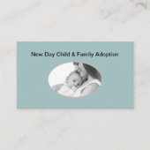 Thema voor adoptie van kinderen en gezinnen visitekaartje (Voorkant)