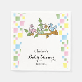 Thema voor Baby shower speeleekhoorn Servetten