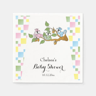 Thema voor Baby shower speeleekhoorn Servetten