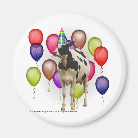 Thema voor Birthday Koe Magneet (Voorkant)