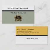 Thema voor brouwerijen en restaurants visitekaartje (Voorkant / Achterkant)