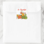 Thema voor dankbare Thanksgiving Vierkante Sticker (Tas)