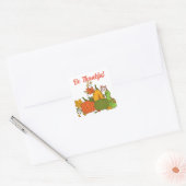 Thema voor dankbare Thanksgiving Vierkante Sticker (Envelop)