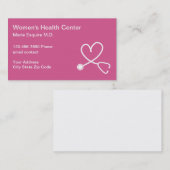 Thema voor de gezondheid van vrouwen visitekaartje (Voorkant / Achterkant)
