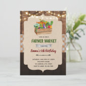 Thema voor de markt voor bijtende boer kaart (Staand voorkant)