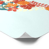 Thema voor de Natuur van wilde dieren in kunstbloe Poster (Hoek)