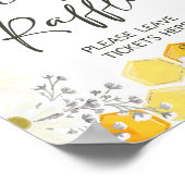 Thema voor diaperte Raffle Sign Yellow Honey Bee Poster (Hoek)
