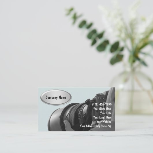 Thema voor digitale fotograaf visitekaartje (Staand voorkant)