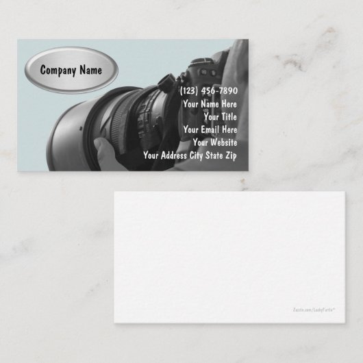 Thema voor digitale fotograaf visitekaartje (Voorkant / Achterkant)