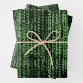 Thema voor gegevenspatroon voor computerprogramma' inpakpapier vel (In situ)