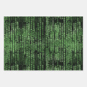 Thema voor gegevenspatroon voor computerprogramma' inpakpapier vel (Voorkant)