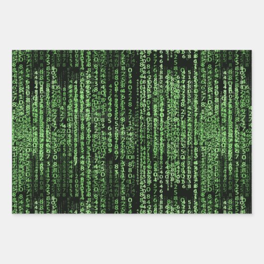 Thema voor gegevenspatroon voor computerprogramma' inpakpapier vel (Voorkant)