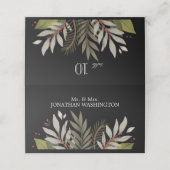 Thema voor gemuteerde botanische stoffen | Zwart | Plaatskaartje (Buitenkant ongevouwen)