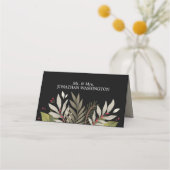 Thema voor gemuteerde botanische stoffen | Zwart | Plaatskaartje (Voorkant)