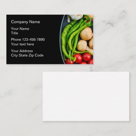 Thema voor gezond voedsel visitekaartje (Voorkant / Achterkant)